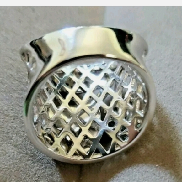 Amethyst, Citrine, Chrome Diopside, Topaz Nature Ring Plat over Sterling… - Picture 6 of 11